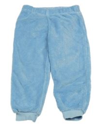 Světlemodré plyšové třpytivé tepláky 