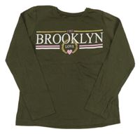 Khaki triko s nápisem Primark