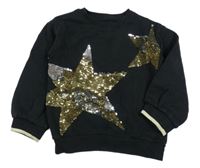 Černá mikina s hvězdami z flitrů John Lewis