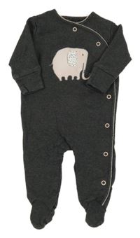 Tmavošedý teplákový overal se slonem Next