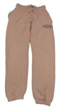 Starorůžové tepláky s nápisem Sonneti