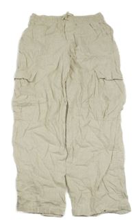 Béžové lehké cargo kalhoty H&M