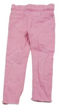 Růžové džegíny s prošoupáním Denim Co.