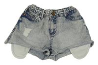 Světlemodré riflové kraťasy s prošoupáním River Island