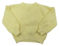 Žlutý žinylkový svetr H&M