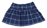 Tmavomodrá kostkovaná mini sukně H&M