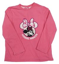 Růžové fleecové pyžamové triko s Minnie Disney