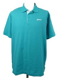 Pánské tyrkysové polo tričko Slazenger 