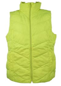 Dámská neonově zelená šusťáková zateplená vesta Land´s End 