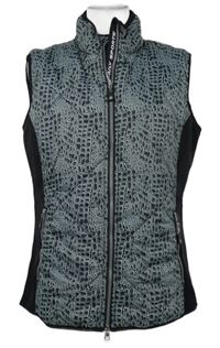 Dámská černo-bílá vzorovaná šusťáková zateplená vesta Daily Sports 