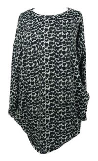 Dámská černo-bílá vzorovaná úpletová tunika Nutmeg 