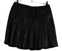 Nové - Dámská černá koženková sukně New Look 
