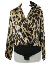 Nové - Dámské béžovo-černé vzorované halenkové body Parisian 