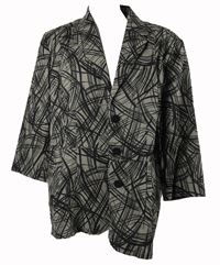 Dámský černo-béžový vzorovaný lněný blejzr C&A