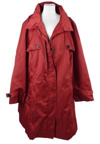 Dámský červený šusťákový jarní kabát Ulla Popken vel. 58