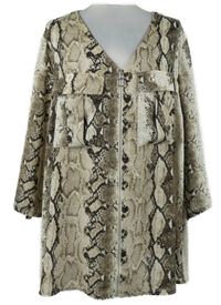 Dámská béžovo-hnědá vzorovaná halenka Capsule vel. 54