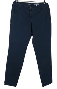 Dámské tmavomodré plátěné chino kalhoty Tom Tailor 