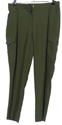 Dámské khaki cargo kalhoty s kapsami zn. F&F