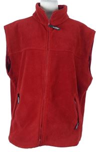 Dámská červená fleecová vesta 
