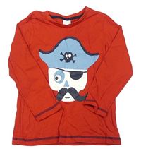 Červené triko s pirátem C&A