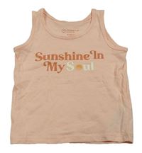 Světlerůžový top s nápisem Primark