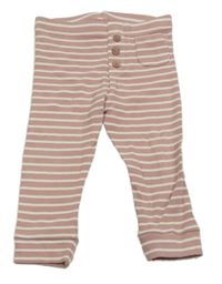 Starorůžovo-bílé pruhované tepláky M&S