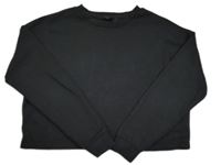 Černá crop mikina New Look