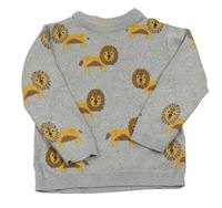 Šedý svetr se lvy Next