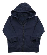 Tmavomodrá propínací mikina s kapucí George