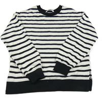 Bílo-černá pruhovaná mikina M&S