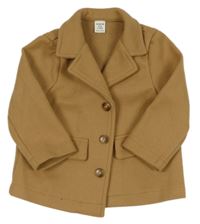 Béžový flaušový kabát Shein