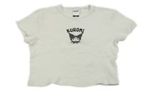 Bílé žebrované crop tričko s Kuromi C&A