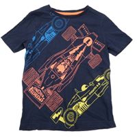 Tmavomodré tričko s formulemi Tu