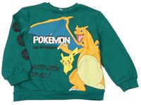 Zelená mikina s Pokémony Primark