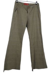 Dámské béžovo-zlaté kostkované kalhoty Firetrap vel. 30/34