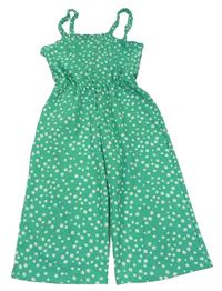 Zelený květovaný kalhotový overal Primark