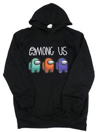 Černá mikina s kapucí - Among Us