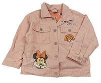 Světlerůžová riflová bunda s Minnie zn. Disney