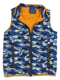 Modro-bílá army šusťáková prošívaná lehká zateplená vesta zn. Craghoppers