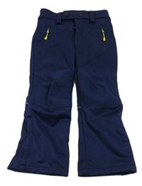 Tmavomodré softshellové lyžařské kalhoty Crane