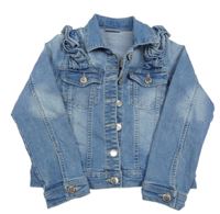 Světlemodrá riflová bunda s volánky Matalan