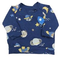 Tmavomodrá mikina s raketami M&S