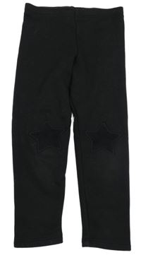 Černé teplé legíny s hvězdami Next