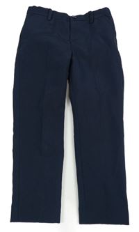 Tmavomodré společenské kalhoty H&M