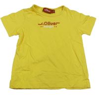 Žluté tričko s logem S. Oliver