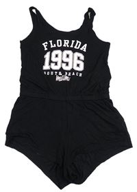 Černý letní overal s nápisy H&M