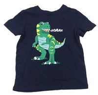 Tmavomodré tričko s dinosaurem C&A