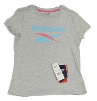 Šedé tričko s logem Reebok 