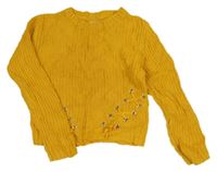 Žlutý crop svetr se šněrováním Primark