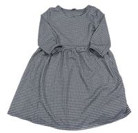 Černo-bílé kostkované šaty s mašlemi Little kids